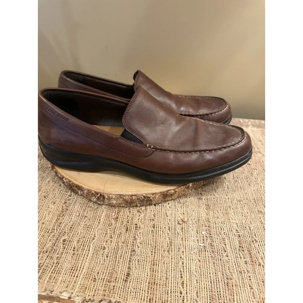 Cole Haan Shoes Mens 14M‎ Santa Barbara Twin Gore II Loafer Leather C25937 Brown